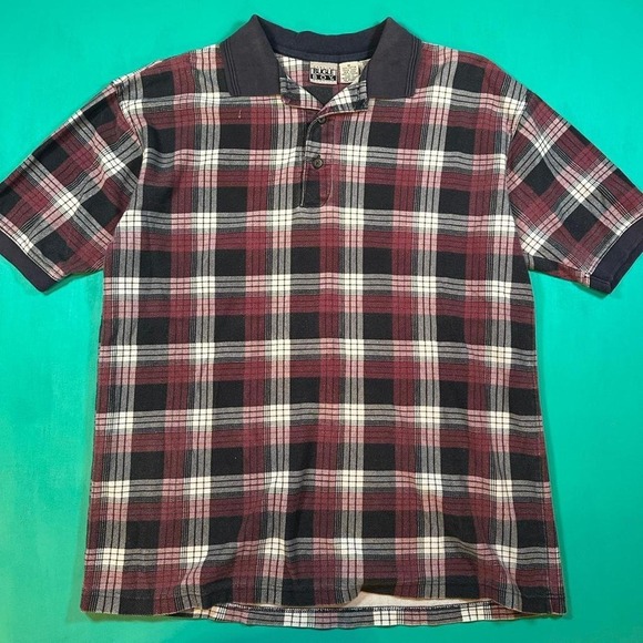Bugle Boy Other - Vintage 90s bugle boy plaid polo shirt collared vtg 1990s bugle boy plaid shirt